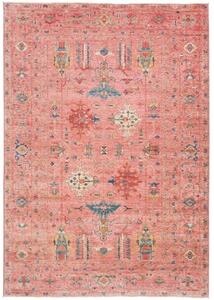 Tappeto Kazak Fine Stilizzato Rosa Blu 205x293 Cm