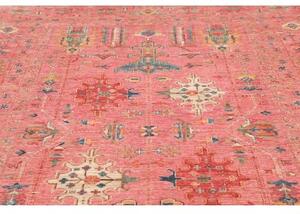 Tappeto Kazak Fine Stilizzato Rosa Blu 205x293 Cm