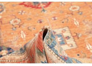 Tappeto Kazak Fine Stilizzato Arancione Blu 167x243 Cm