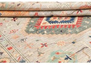 Tappeto Kazak Fine Stilizzato Grigio Chiaro Multicolore 150x203 Cm