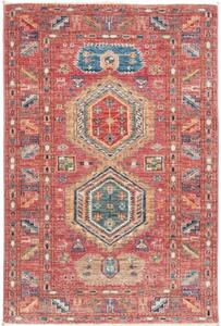 Tappeto Kazak Fine Geometrico Ruggine Blu 81x124 Cm