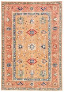 Tappeto Kazak Fine Stilizzato Arancione Blu 167x243 Cm