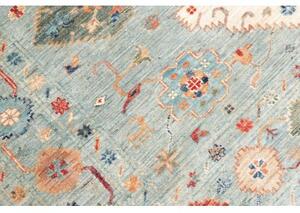 Tappeto Kazak Fine Stilizzato Celeste Beige 145x200 Cm