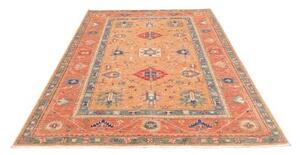 Tappeto Kazak Fine Stilizzato Arancione Blu 167x243 Cm