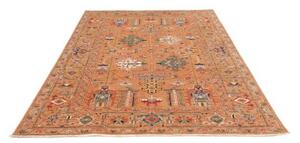 Tappeto Kazak Fine Stilizzato Terracotta Blu 172x237 Cm