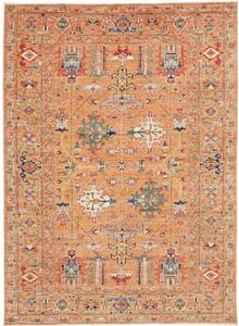 Tappeto Kazak Fine Stilizzato Terracotta Blu 172x237 Cm