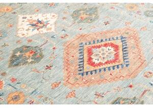 Tappeto Kazak Fine Stilizzato Celeste Beige 145x200 Cm
