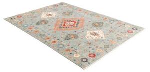 Tappeto Kazak Fine Stilizzato Celeste Beige 145x200 Cm