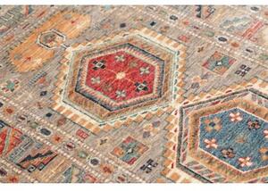 Tappeto Kazak Fine Geometrico Grigio Beige 82x123 Cm