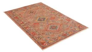 Tappeto Kazak Fine Stilizzato Rosso Mattone Blu 102x148 Cm