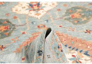 Tappeto Kazak Fine Stilizzato Celeste Beige 145x200 Cm