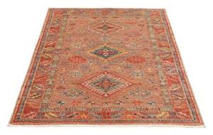 Tappeto Kazak Fine Stilizzato Rosso Mattone Blu 102x148 Cm