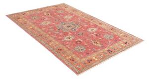 Tappeto Kazak Fine Stilizzato Rosa Blu 126x189 Cm