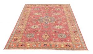 Tappeto Kazak Fine Stilizzato Rosa Blu 126x189 Cm