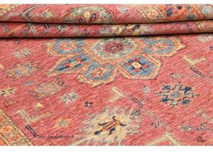 Tappeto Kazak Fine Stilizzato Rosa Blu 126x189 Cm