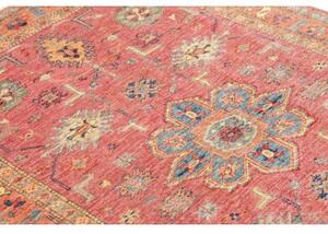 Tappeto Kazak Fine Stilizzato Rosa Blu 126x189 Cm