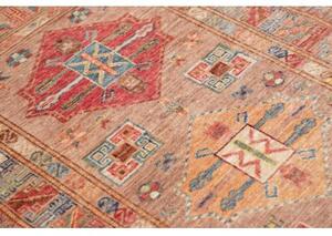 Tappeto Kazak Fine Geometrico Beige Rosso Mattone 82x140 Cm