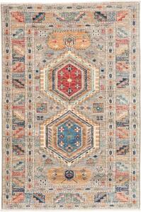 Tappeto Kazak Fine Geometrico Grigio Beige 82x123 Cm