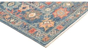 Tappeto Kazak Fine Stilizzato Blu Rosso Mattone 203x300 Cm