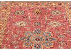 Tappeto Kazak Fine Stilizzato Rosa Blu 126x189 Cm
