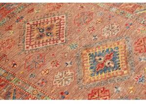 Tappeto Kazak Fine Stilizzato Rosso Mattone Blu 102x148 Cm