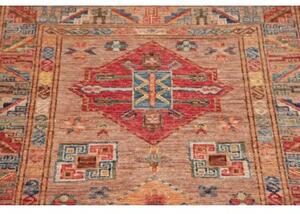Tappeto Kazak Fine Geometrico Beige Rosso Mattone 82x140 Cm