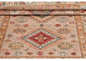 Tappeto Kazak Fine Geometrico Beige Blu 101x148 Cm