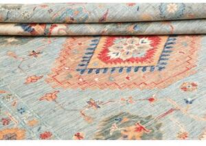 Tappeto Kazak Fine Stilizzato Celeste Beige 145x200 Cm