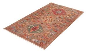 Tappeto Kazak Fine Geometrico Rosa Antico Rosso Mattone 85x142 Cm