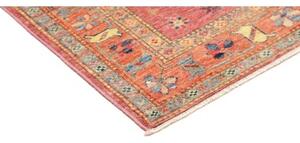 Tappeto Kazak Fine Stilizzato Rosa Blu 126x189 Cm