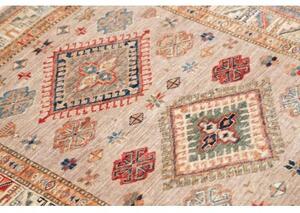 Tappeto Kazak Fine Geometrico Beige Blu 101x148 Cm