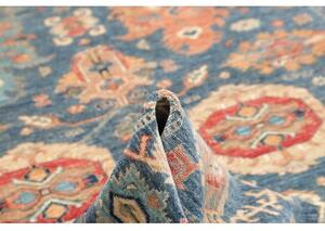 Tappeto Kazak Fine Stilizzato Blu Rosso Mattone 203x300 Cm