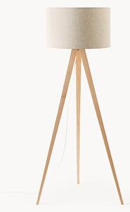 Lampada treppiede da terra scandi in legno massiccio Jake