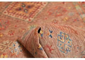 Tappeto Kazak Fine Stilizzato Rosso Mattone Blu 102x148 Cm