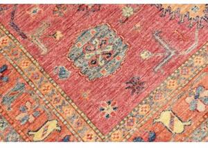 Tappeto Kazak Fine Stilizzato Rosa Blu 126x189 Cm