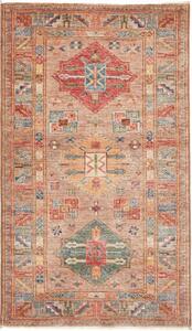 Tappeto Kazak Fine Geometrico Beige Rosso Mattone 82x140 Cm