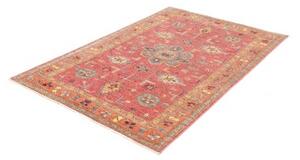 Tappeto Kazak Fine Stilizzato Rosa Blu 126x189 Cm