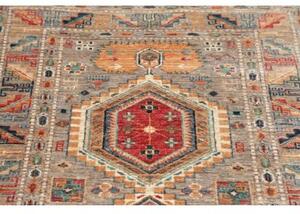 Tappeto Kazak Fine Geometrico Grigio Beige 82x123 Cm