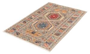 Tappeto Kazak Fine Geometrico Grigio Beige 82x123 Cm