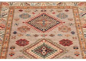 Tappeto Kazak Fine Geometrico Beige Blu 101x148 Cm