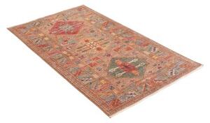 Tappeto Kazak Fine Geometrico Rosa Antico Rosso Mattone 85x142 Cm