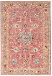 Tappeto Kazak Fine Stilizzato Rosa Blu 126x189 Cm
