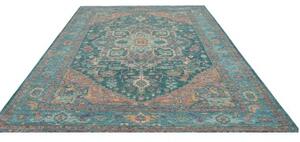 Tappeto Zigler Fine Stilizzato Verde Petrolio Beige 241x321 Cm
