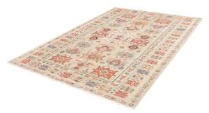 Tappeto Kazak Fine Stilizzato Beige Rosso Mattone 171x245 Cm
