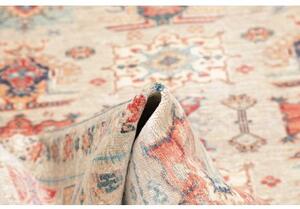 Tappeto Kazak Fine Stilizzato Beige Rosso Mattone 171x245 Cm