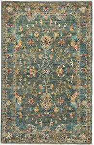 Tappeto Zigler Fine Floreale Verde Petrolio Blu 97x154 Cm