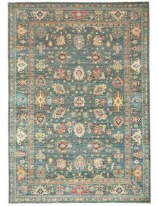 Tappeto Zigler Fine Floreale Verde Petrolio Beige 165x233 Cm