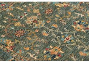 Tappeto Zigler Fine Floreale Verde Petrolio Blu 97x154 Cm