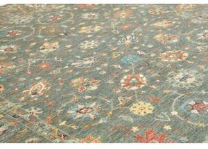 Tappeto Zigler Fine Floreale Verde Petrolio Avorio 276x369 Cm