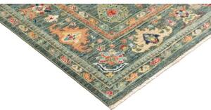 Tappeto Zigler Fine Floreale Verde Petrolio Beige 165x233 Cm